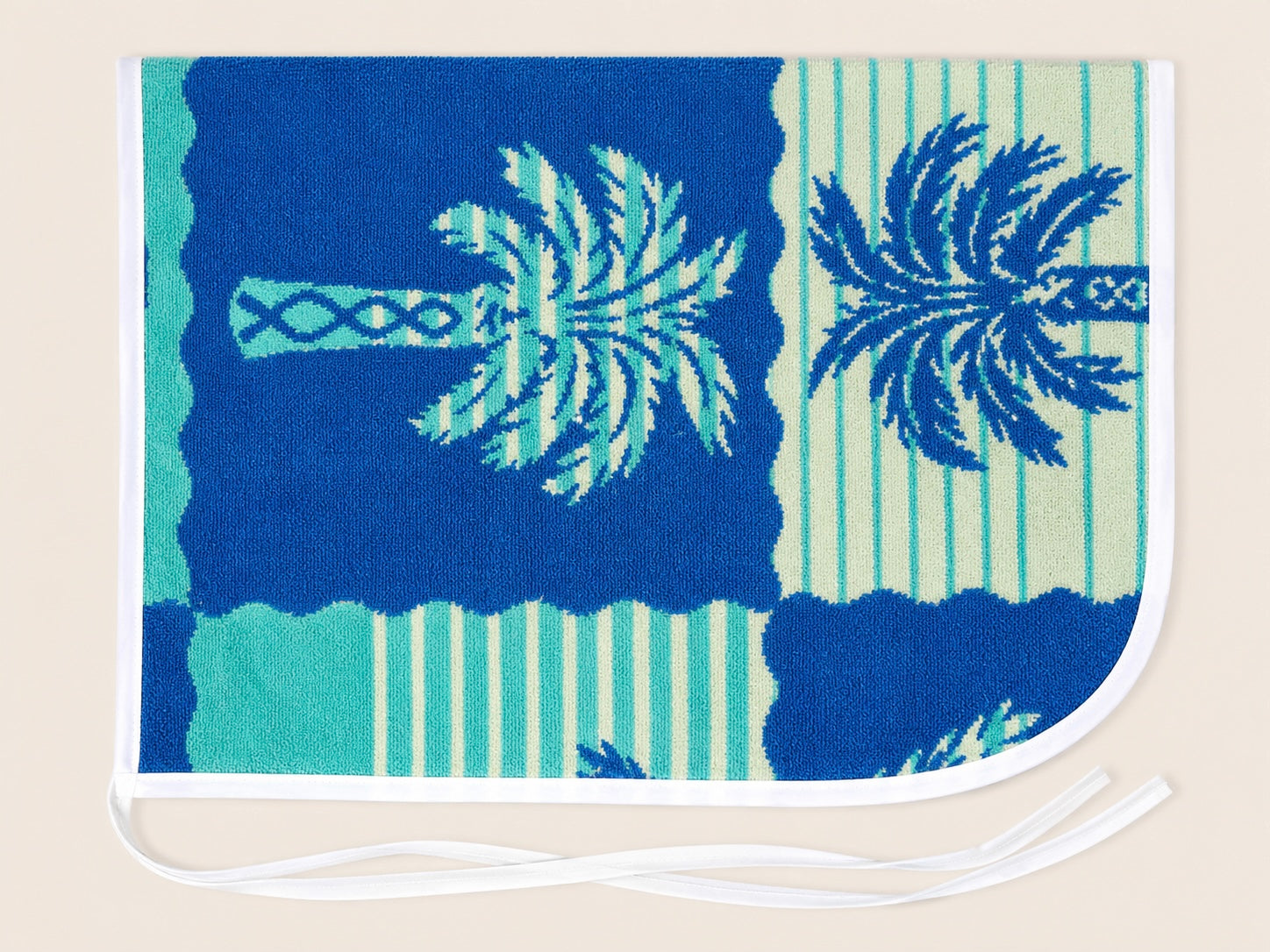 Blue Palms- Beach Towel Wrap Skirt