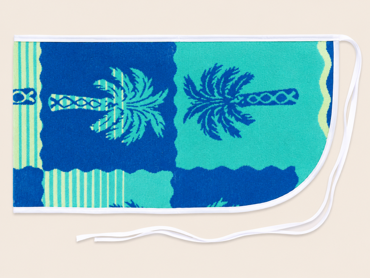 Blue Palms- Beach Towel Wrap Skirt