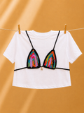 Crochet Bikini Shirt- Chapina & Black