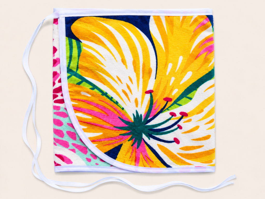 Hawaiian Orchids- Beach Towel Wrap Skirt