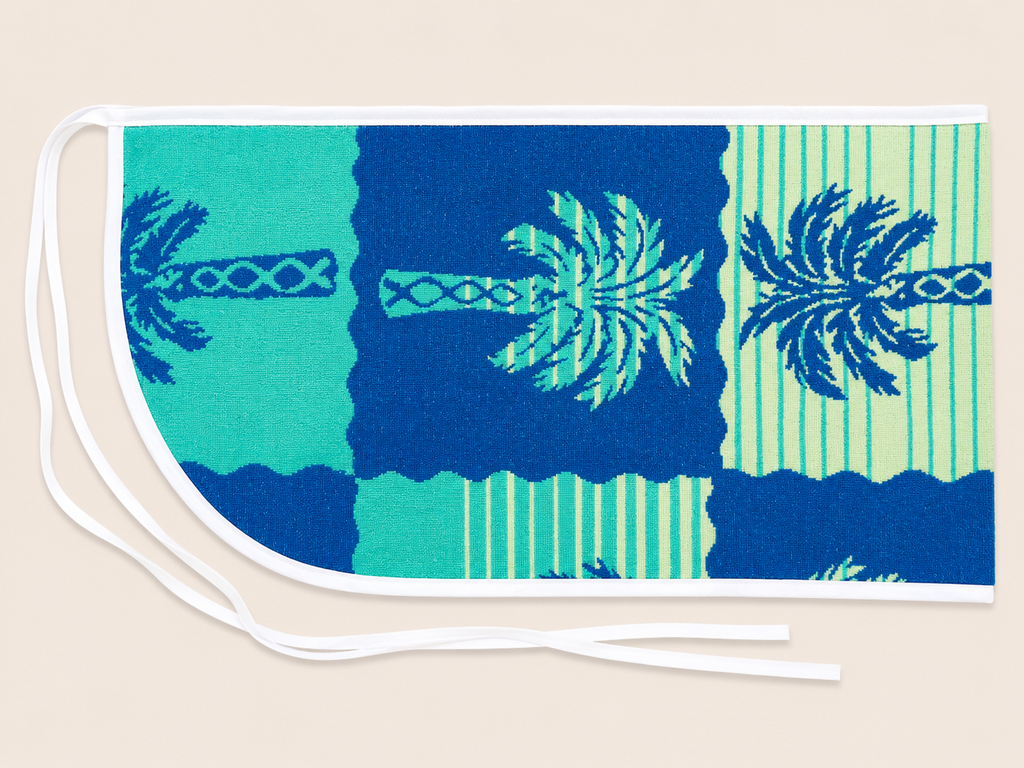 Blue Palms- Beach Towel Wrap Skirt