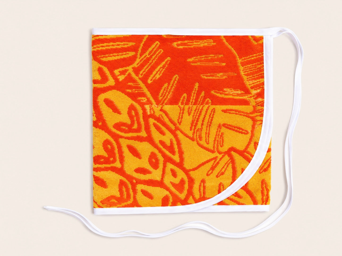 Orange Pineapples- Beach Towel Wrap Skirt
