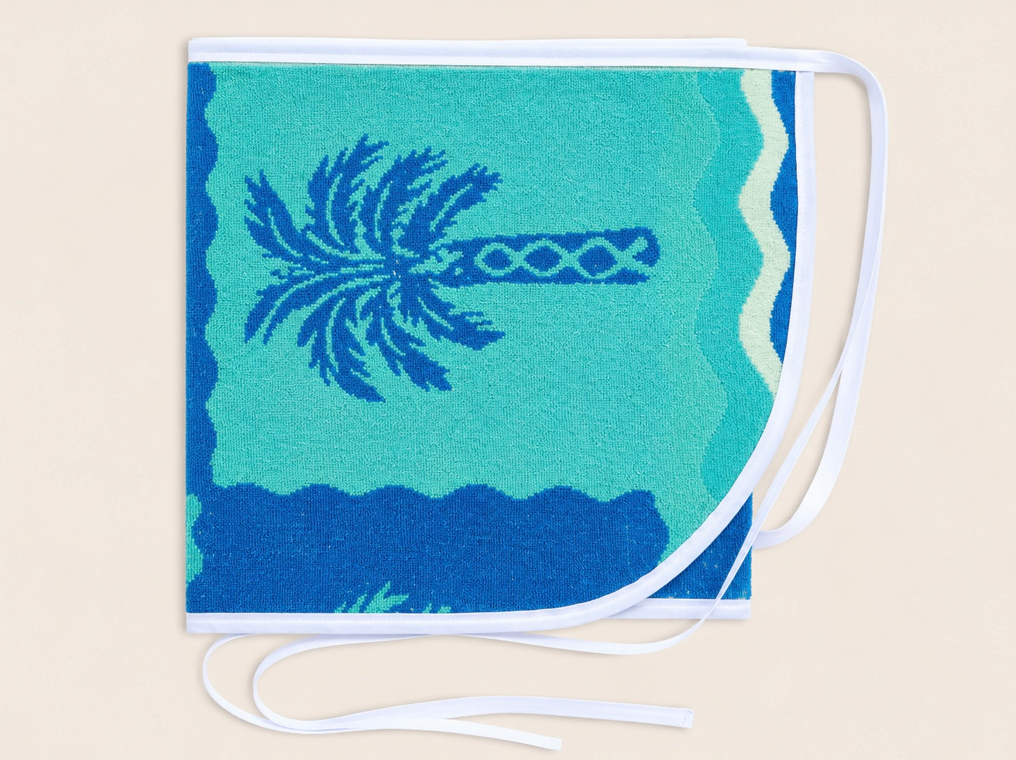 Blue Palms- Beach Towel Wrap Skirt