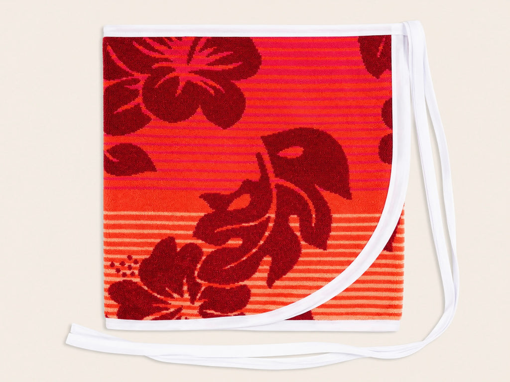 Sunset Hibiscus- Beach Towel Wrap Skirt